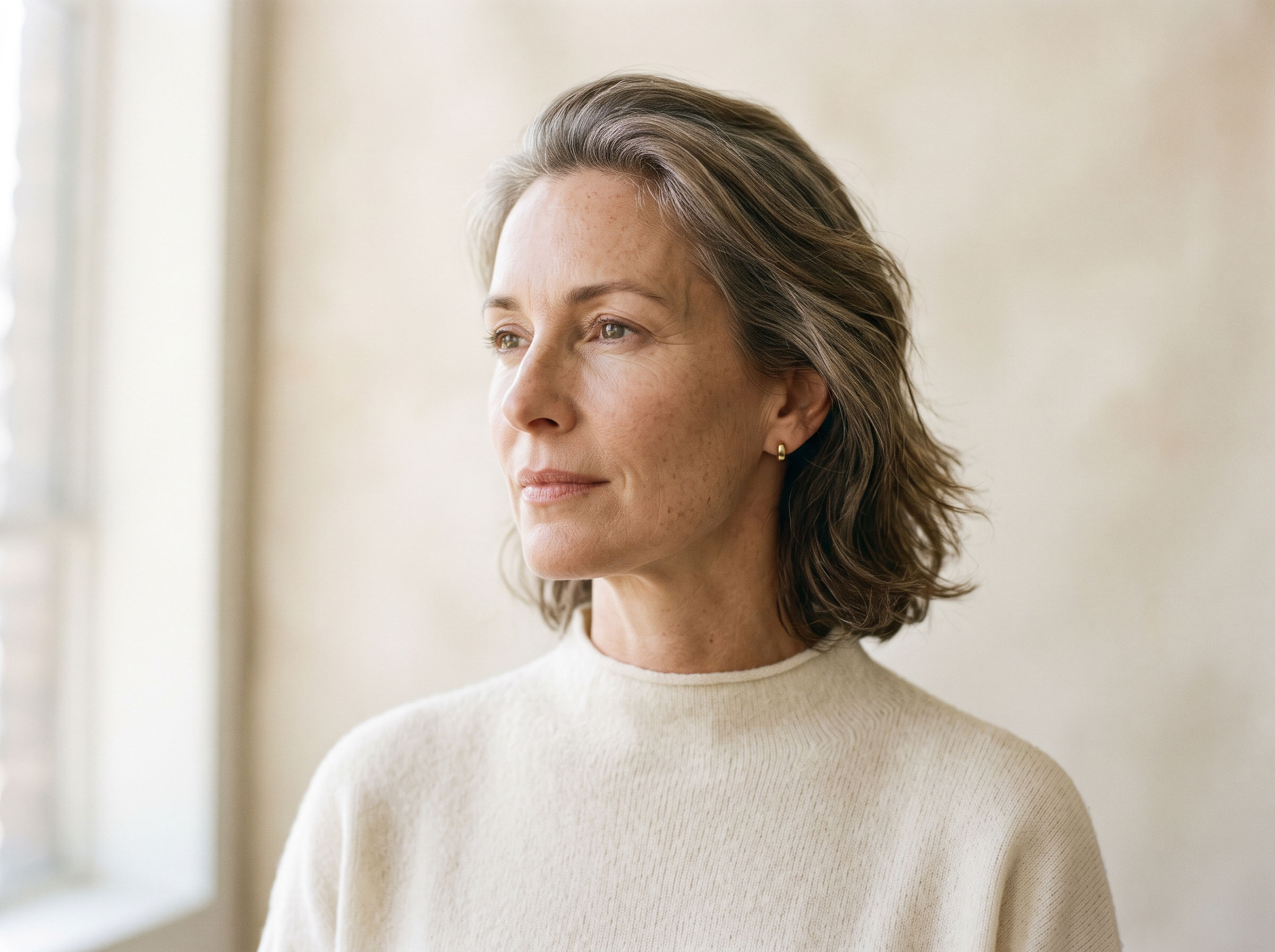 Woman with natural, refreshed skin